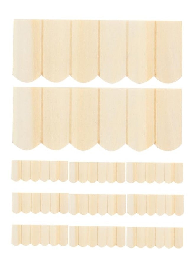 FOYTOKI 36pcs Unfinished Wooden Dollhouse Roof Tiles Miniature Roof Accessories for Model Building Friendly Material Design for DIY Projects and Miniature Landscapes - Image 1